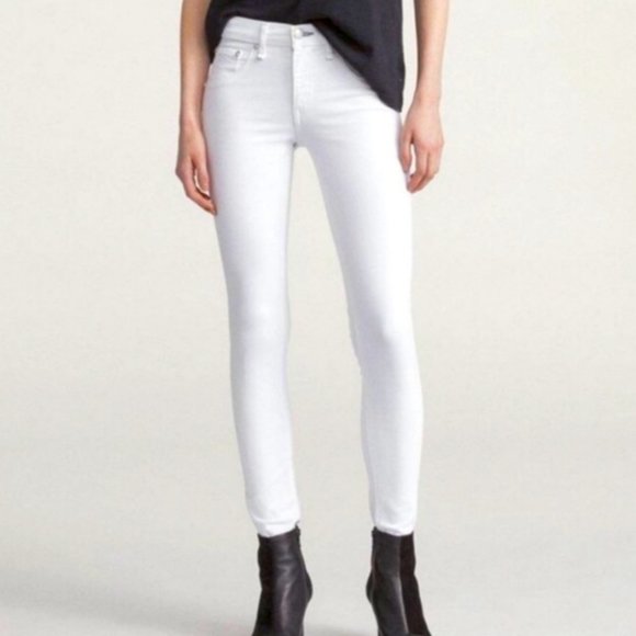 Revolve Rag & Bone The Skinny in Bright White - Picture 4 of 7